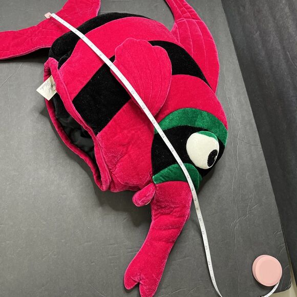 Vintage CHRISHA Playful Plush Fushia Black Striped Fish Hat Halloween Costume - Picture 4 of 7